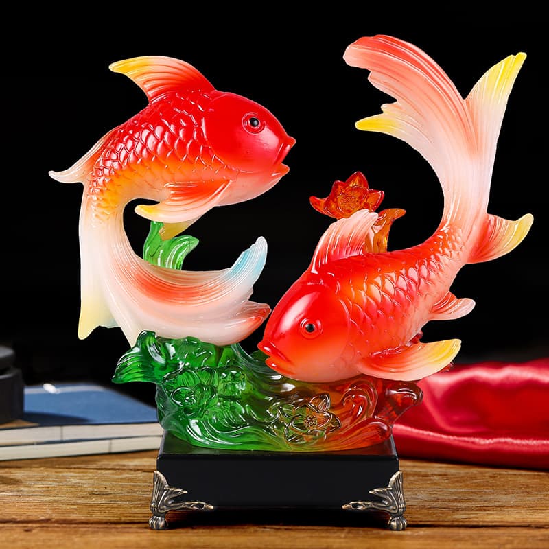 Carp, goldfish, abundant every year, home decorations, housewarming gifts, living room TV, wine cabinet with good meaning