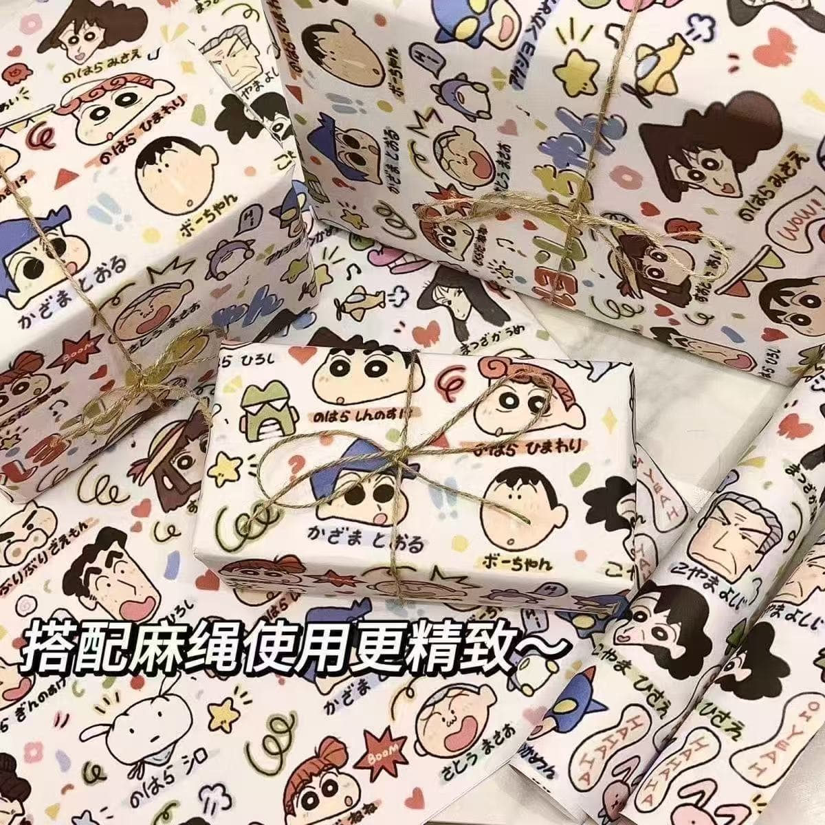 Large-sized wrapping paper for Crayon Shin-chan, birthday gifts, and cartoon graffiti.