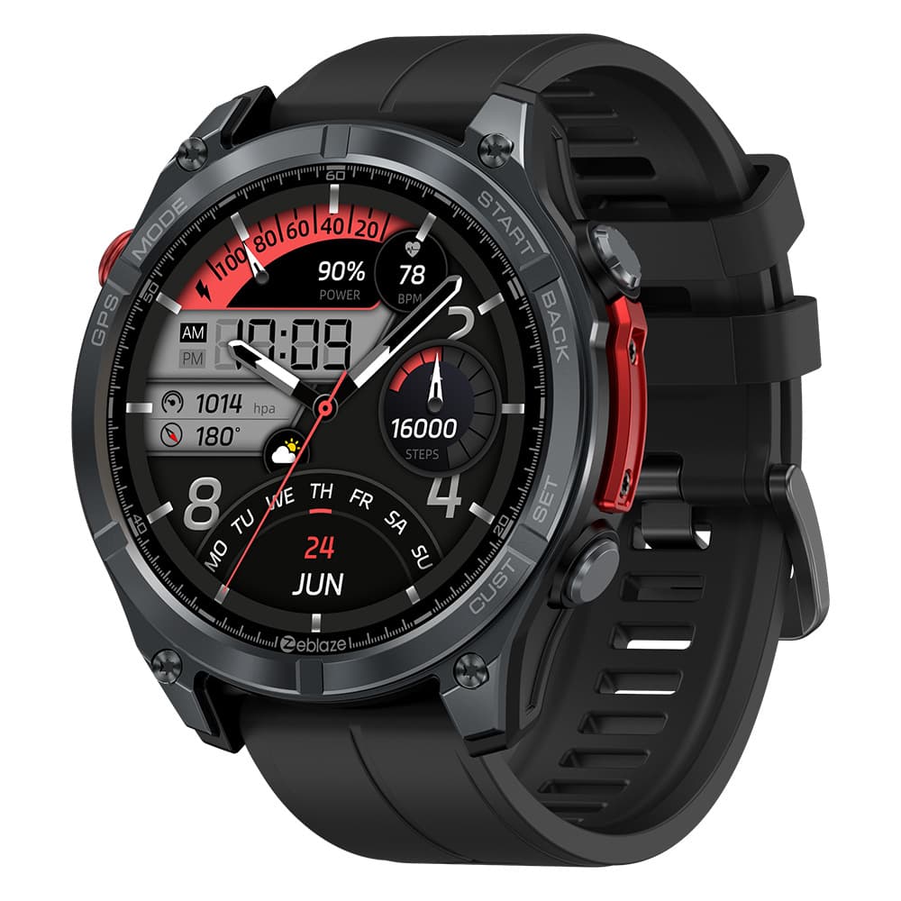 Zeblaze Stratos4 Smartwatch GPS Sports Tracking Night Lighting Flashlight Health Monitoring