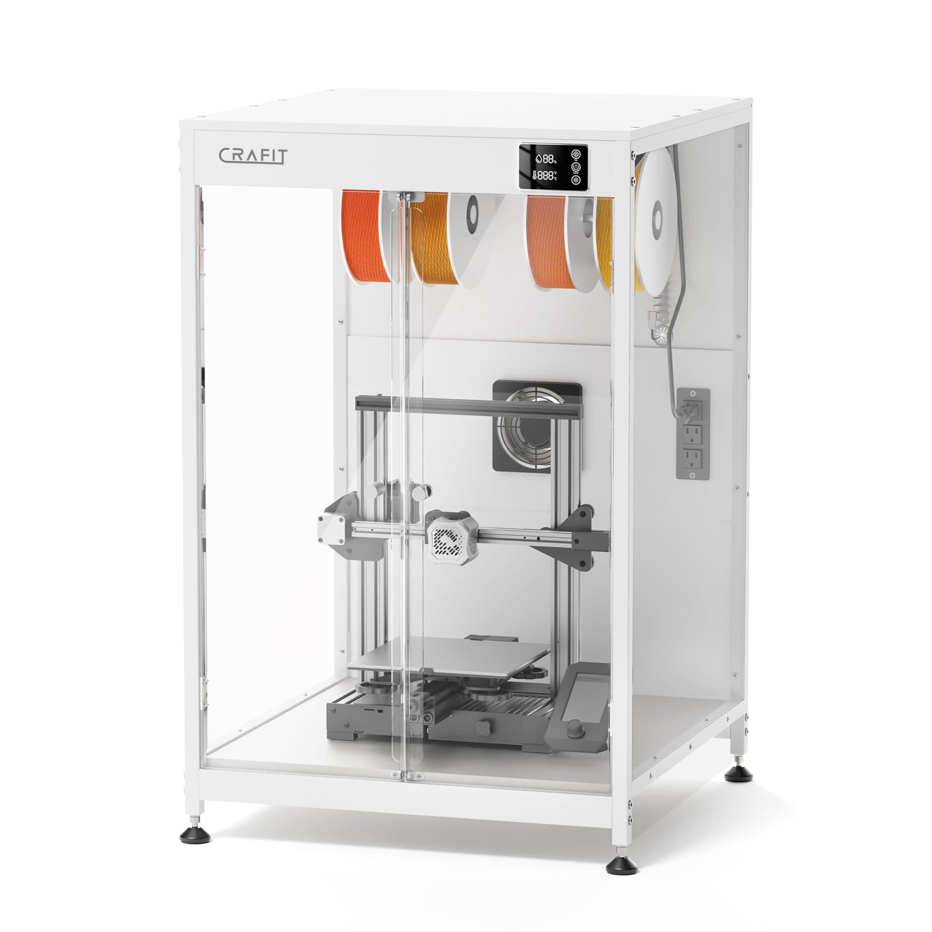 3D Printer Enclosure Transparent Sheet Metal Shell Waterproof Stable Noise Reduction Cabinet Processing Shell Compatible with BIQU and Bambu Lab