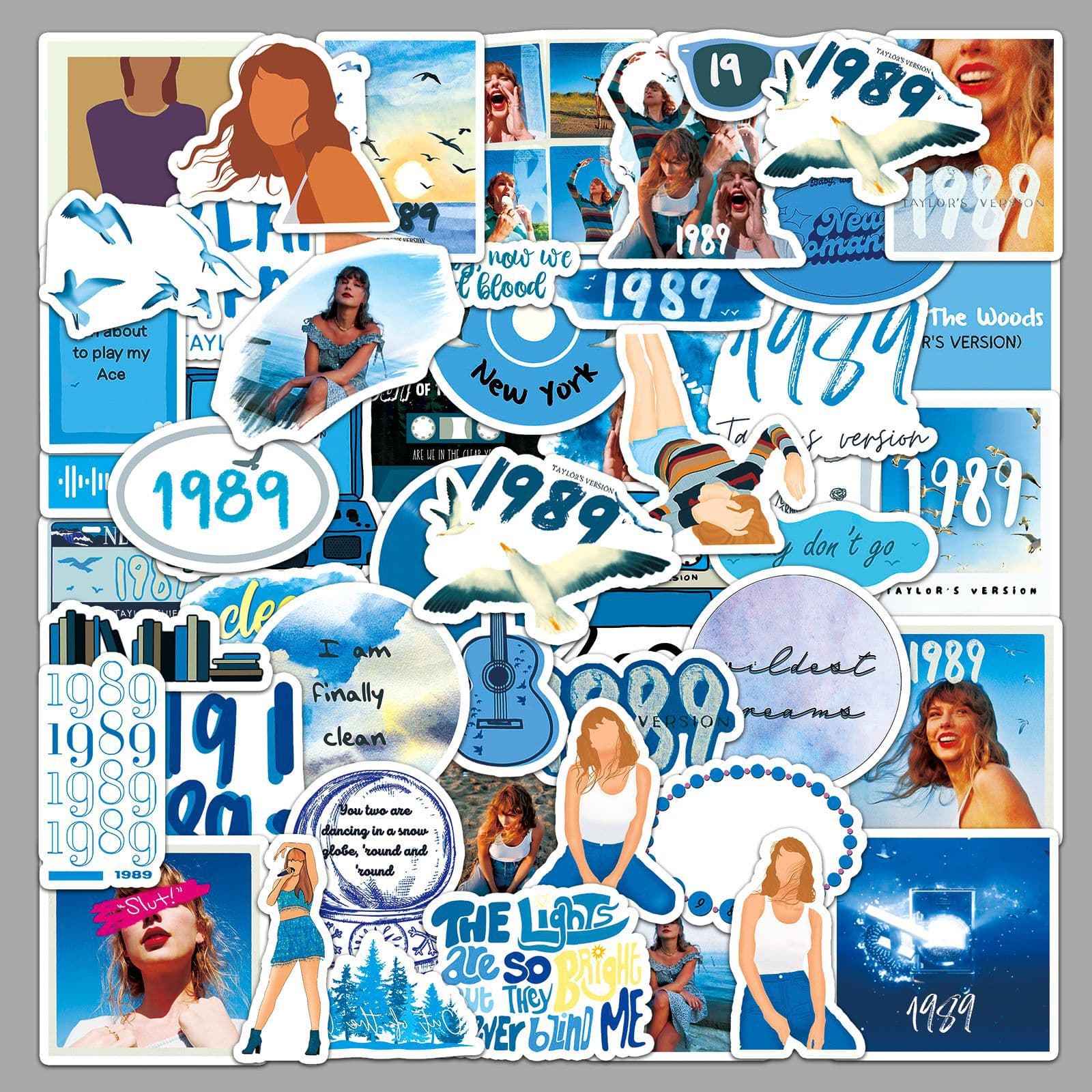 Taylor Album 1989 Creative DIY Mobile Phone Case Luggage Sticker Computer Decal Celebrity Personalized Popular Sell 50 Sheets