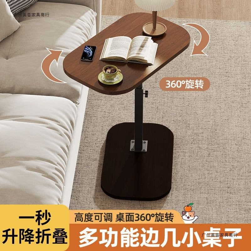 Foldable lift folding table movable coffee table dormitory home leisure bedside table sofa side table