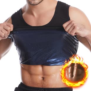 Amazon Men's Sports Body Shaping Waist Belt Sweat Suit Fitness Shapewear Cross-border Sweat Belly Control Vest
