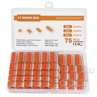 Cross-Border Hot Selling Quick Splice Terminal PCT Transparent Push-In Connector 75pcs Boxed Terminal Connector