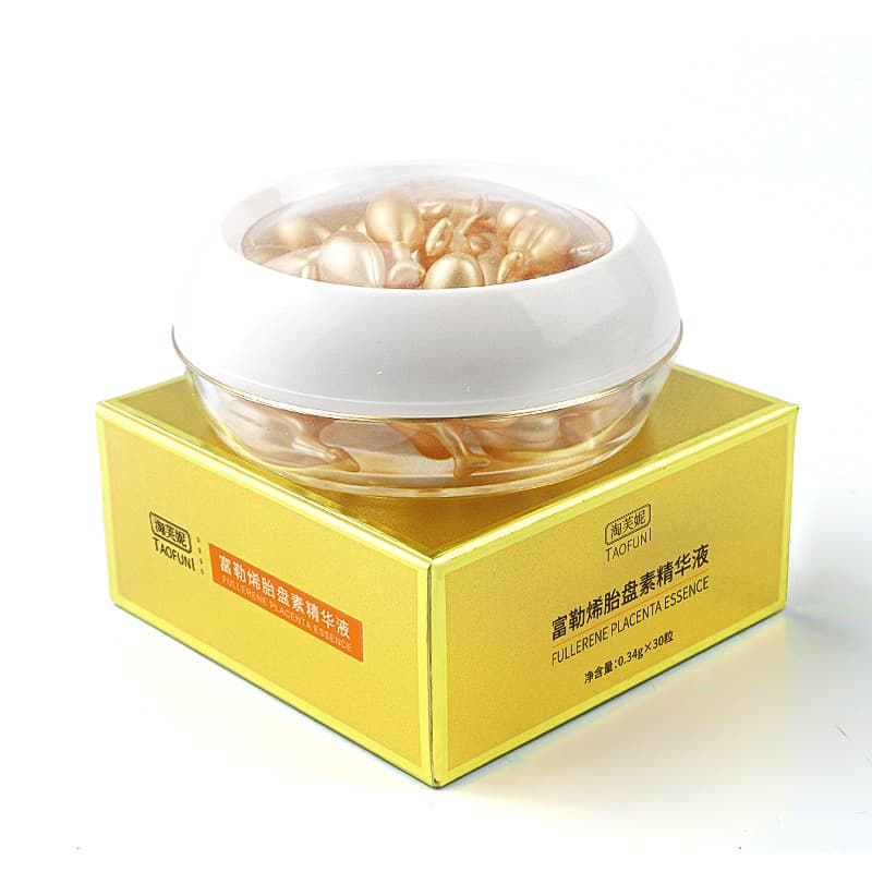 Fullerene Placenta Essence Liquid Hydrating Apply-On Facial Essence Oil Trendy Chicken Leg Single-Use Soft Capsules