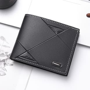 Cross-Border New Amazon Hot Selling Men's Wallet Multi-Function Large Capacity Business Casual Billfold Foreign Trade Stock Factory