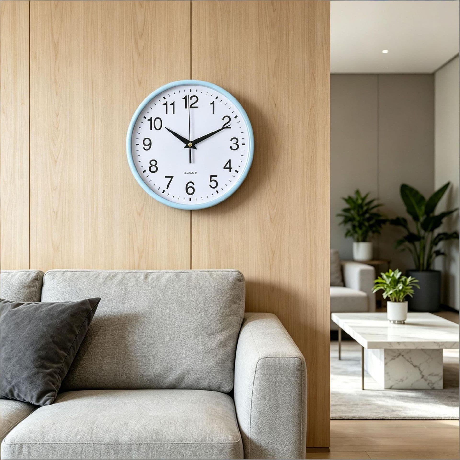 Home Living Room Wall Clock Hotel Decorative Wall Clock Digital Light Luxury Clock Round Bedroom Decorative Wall-Mounted Clock
