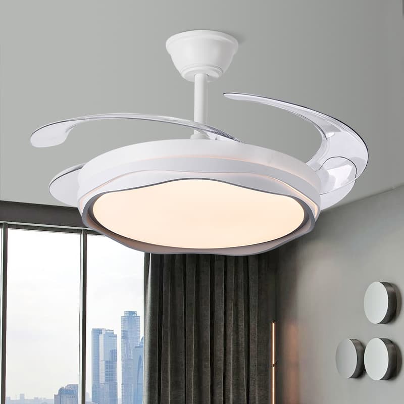 New Modern Minimalist Hidden Fan Light for Living Room Dining Room Ceiling Fan Light Bedroom Home Lighting Integrated Fan Pendant Lamp