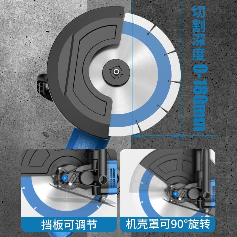 High Power Handheld Wall Cutter Single Brick Rebar Wall Special Concrete Floor Grooving Machine Cutter