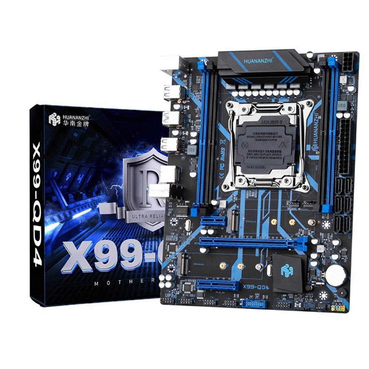 Huananzhi X99-QD4 Motherboard Quad-Channel DDR4 Memory Desktop Computer Gaming Multi-Instance