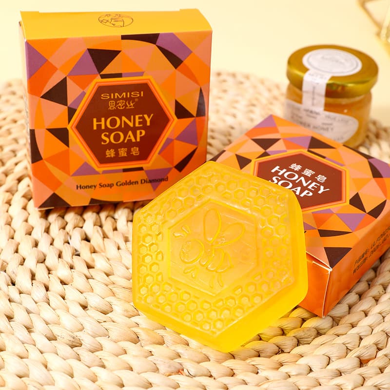 【Smisse】 Honey Soap, Essential Oil Soap, Handmade, Cleansing & Moisturizing, 80g