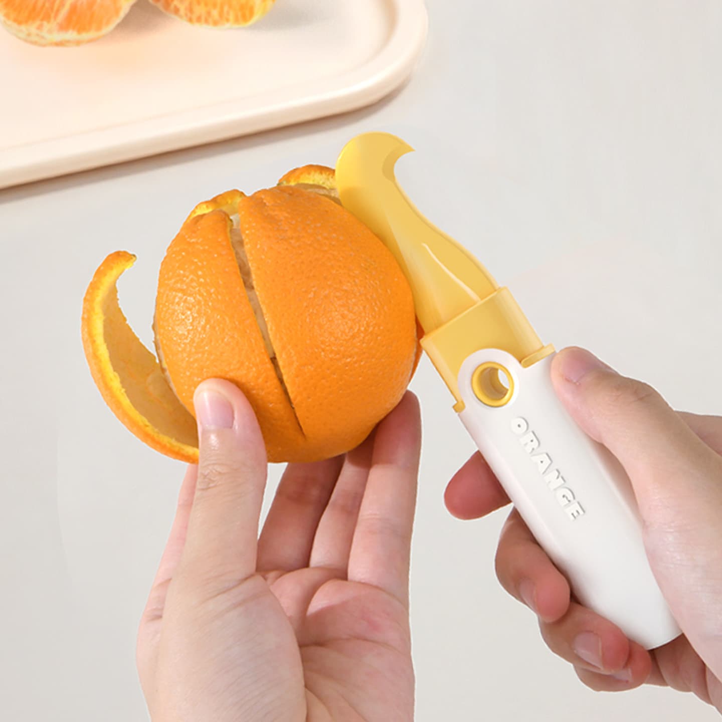 Multi-purpose orange and grapefruit peeling tool for home use, fruit skin remover
