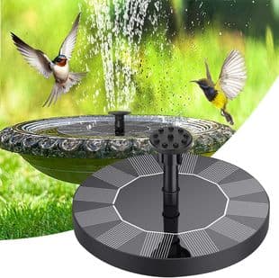 Solar Fountain Water Pump, Solar Bird Bath Fountain, Outdoor Garden Patio Pool Landscape Water Feature Fountain Light
