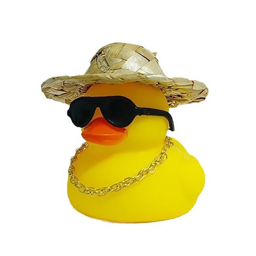 Shark Black Duck, Breaking Wind Duck, Car Dashboard Ornament, Cute Straw Hat Little Yellow Duck, Car Decoration