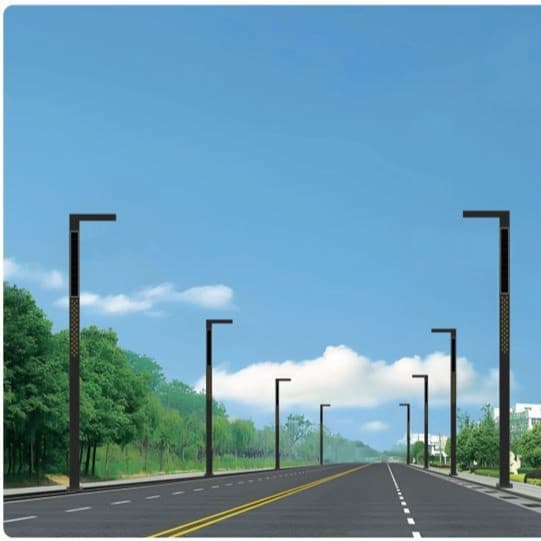 DG Integrated Square Vertical Solar Wrapped Pole Light Lamp