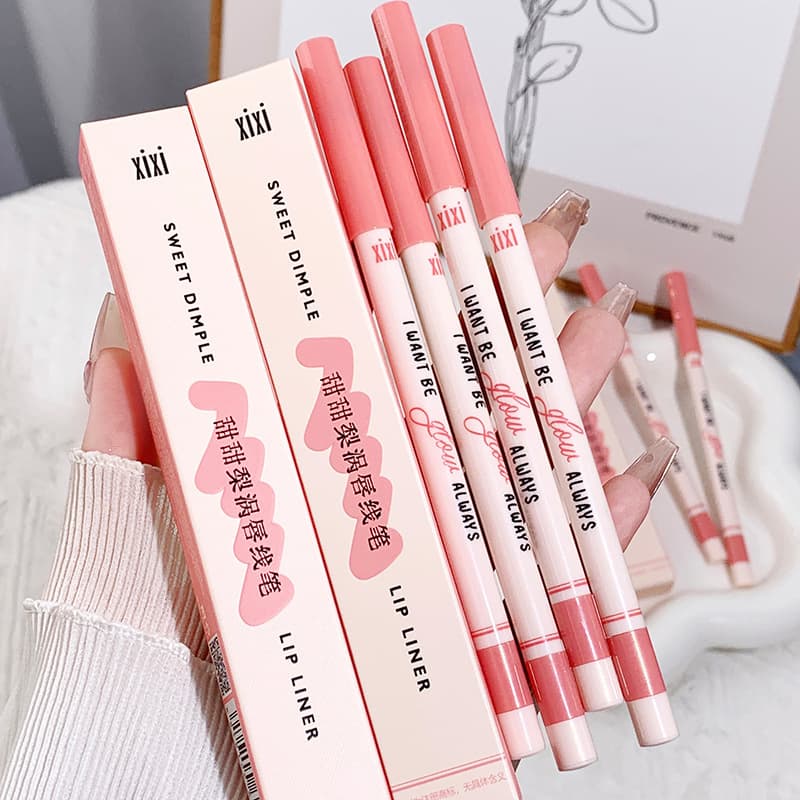 Makeup xixi Sweet Pear Swirl Lip Liner Soft Mist Matte Nude Lipstick Pen to Outline Lip Shape Waterproof and Doesn't Fade