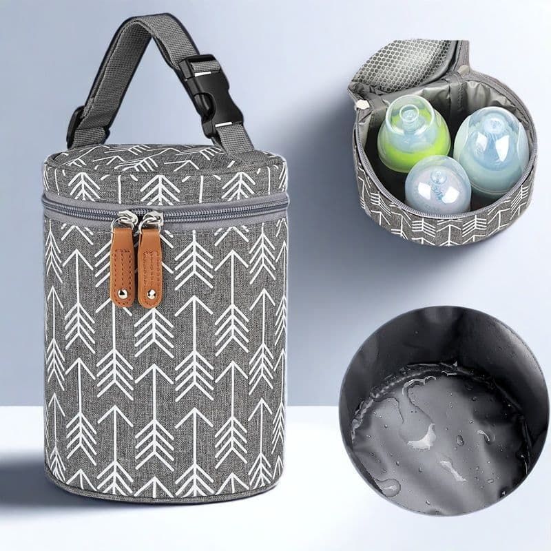 Baby peva material bottle bag for outing waterproof large capacity mother and baby travel portable hanging stroller rack storage bag