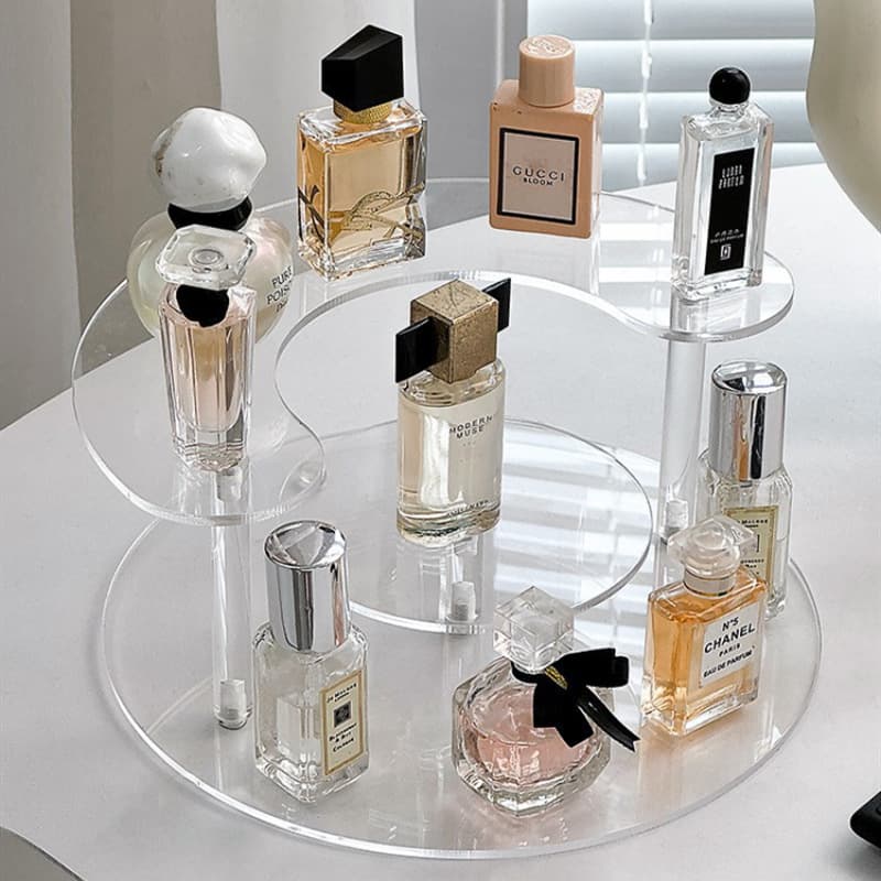 Transparent Acrylic Perfume Display Rack Ladder Cosmetics Storage Rack Desktop Lipstick Makeup Sample Storage Rack