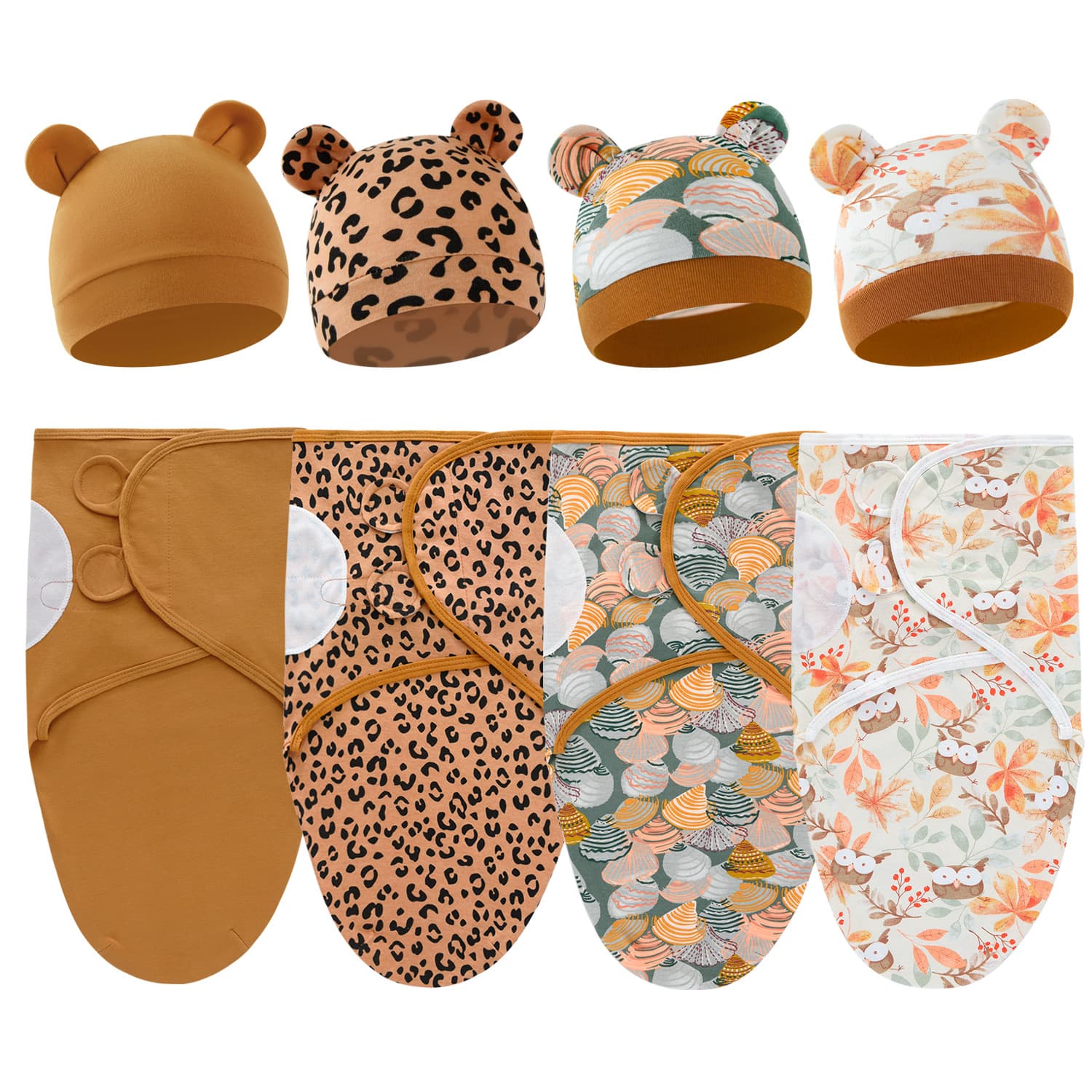 2024 Export Anti-Startle Sleep Sack, All-Season Single-Layer Cotton Swaddle & Kick-Proof Blanket