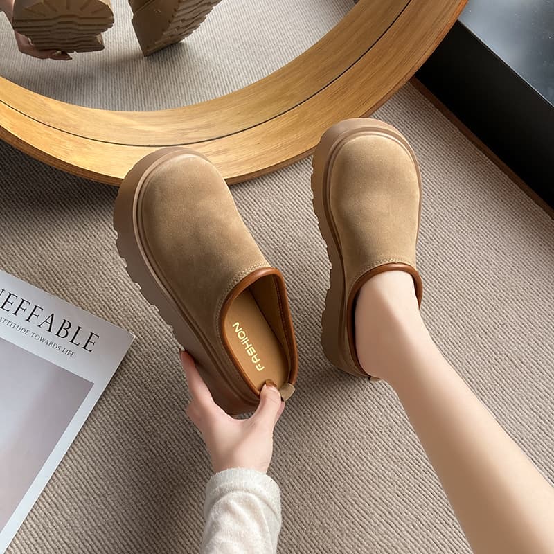 Birkenstock Closed-Toe Half-Slippers for Women, 2026 Spring New Style, Thick-Soled Height-Increasing Lazy Mules