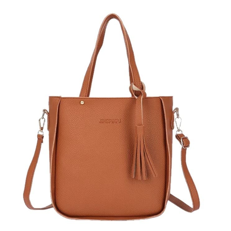 2026 New Style Lychee Pattern Four-Piece Set Women's Bag, Fashionable Simple European and American Versatile Handbag, Large Capacity Women's Bag Trendy