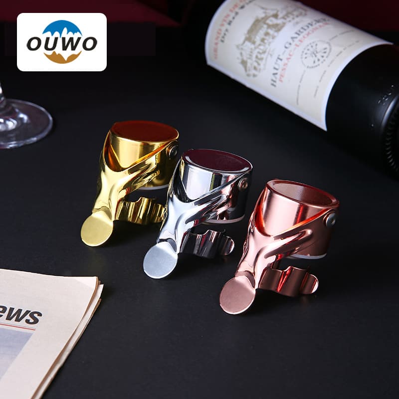 All-Metal Humanoid Wine Stopper Stainless Steel Red Wine Cork Bottle Stopper Champagne Seal Freshness Preserver Gold Champagne Stopper