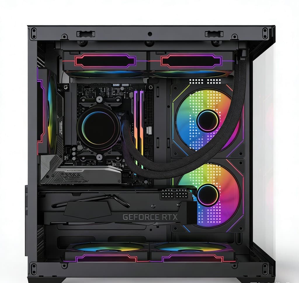 Cross-border Seaview PC Case Panoramic Side Panel 240 Liquid Cooling Mini Internet Cafe Gaming Mini PC Case