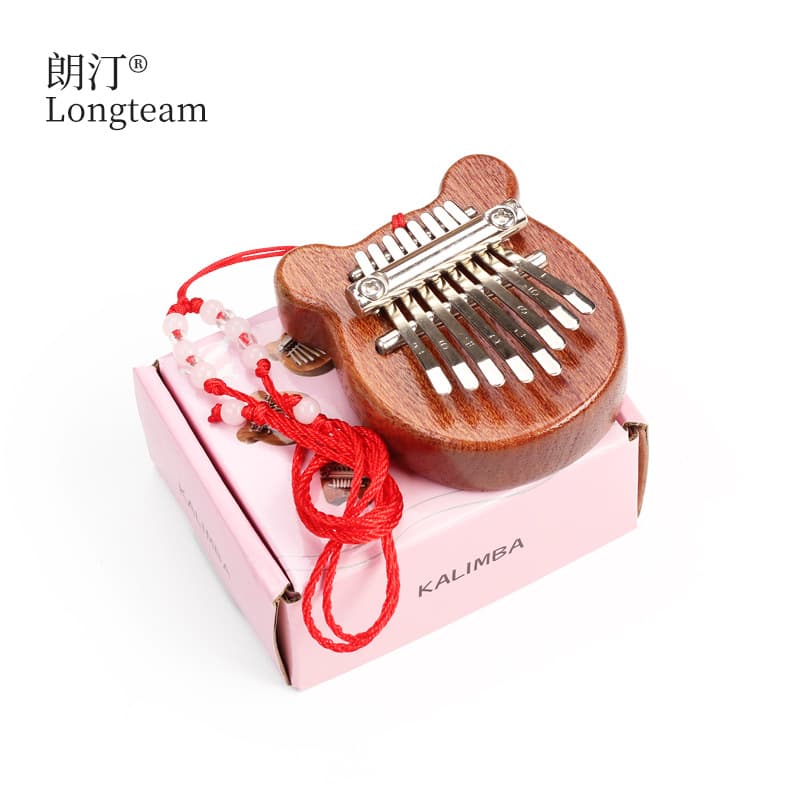 Mini Crystal Kalimba 8 Notes Solid Wood Thumb Piano Musical Instrument from Guangdong Suitable for Southeast Asia Market