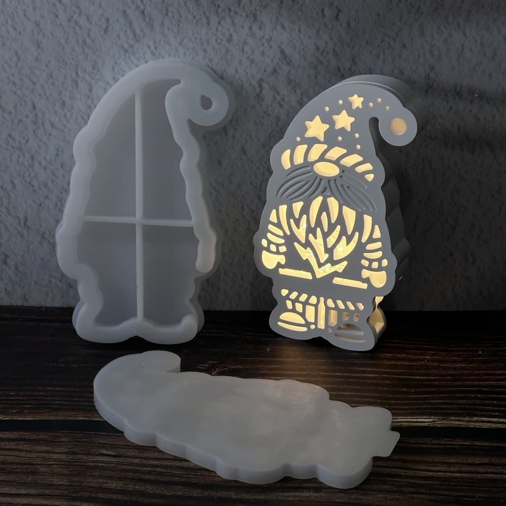 S1973+S1974 Dwarf Old Man Projection Wall Decorative Cement Plaster Mold DIY Silicone Mold