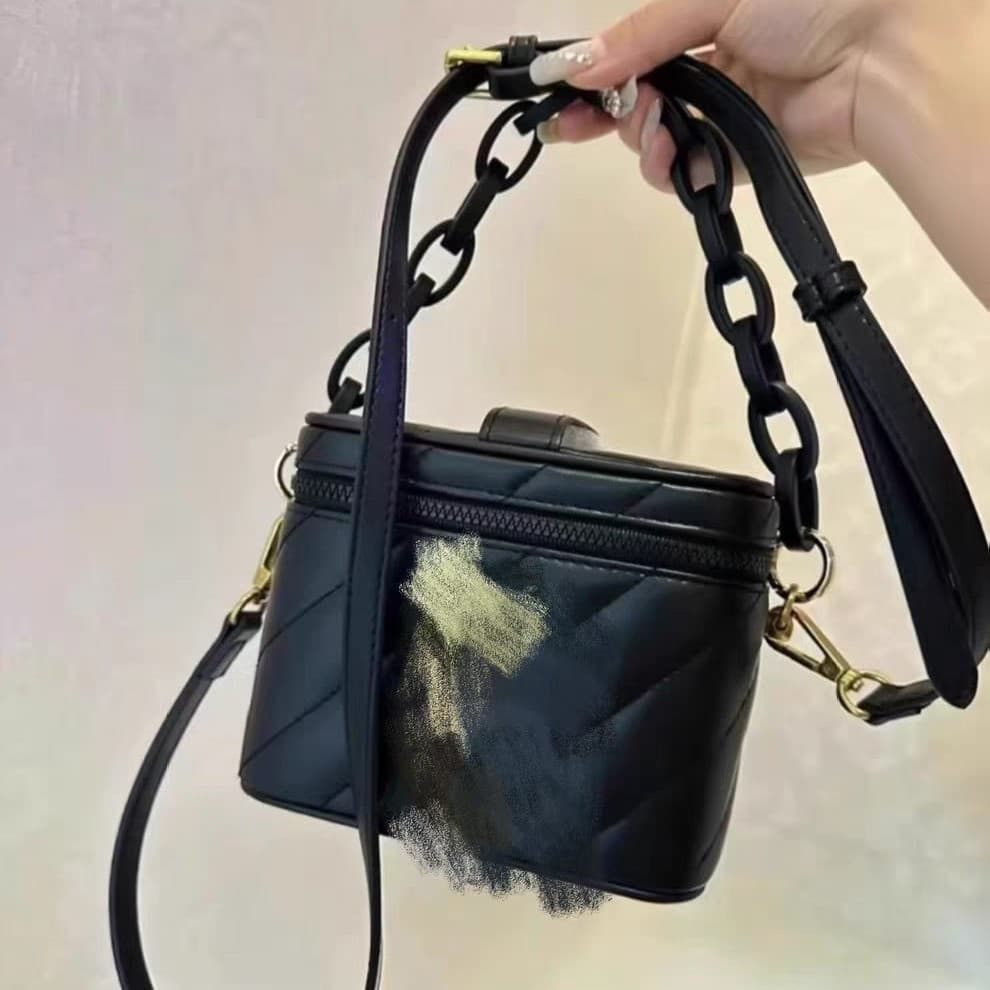 YSL DIY New Style Small Square Bag Women's Shoulder Bag Fashionable Minimalist Crossbody Bag Cosmetic Case Modified Makeup Bag