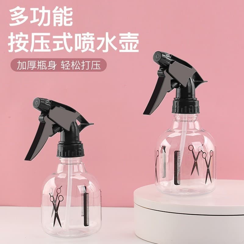 Hair Spray Scissors Plastic Transparent Spray Bottle 250ml Small Spray Bottle for Salon Barber Fine Mist Sprayer Wholesale