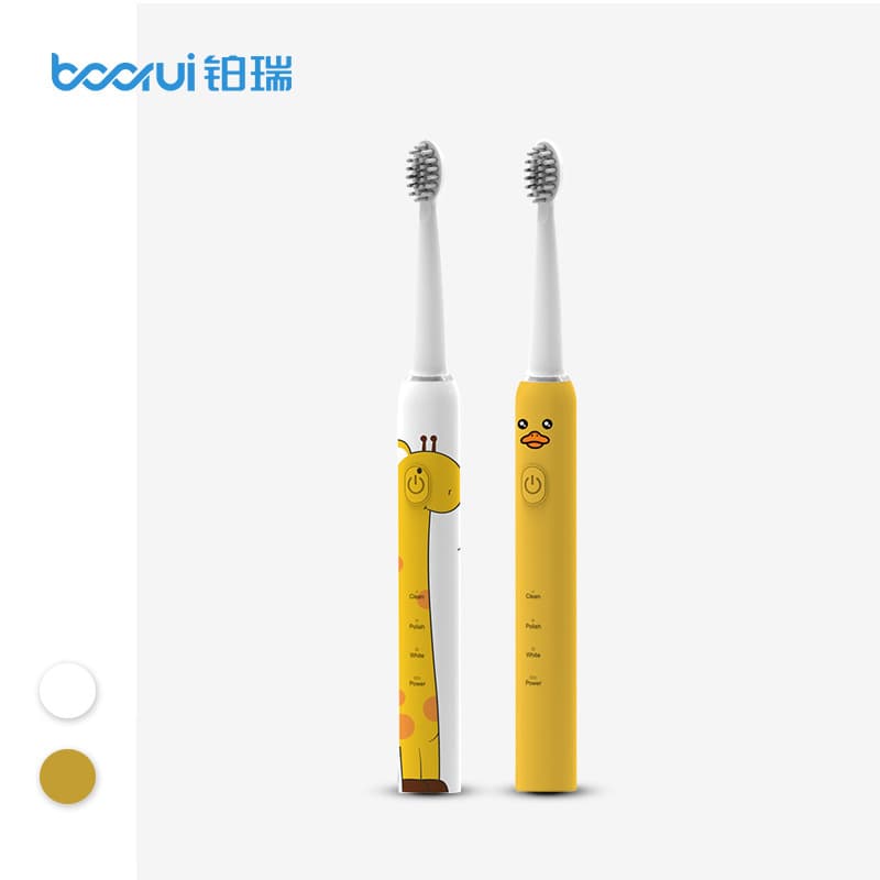 Borui children's electric toothbrush wholesale little yellow duck cartoon USB rechargeable ultrasonic toothbrush group purchase gift