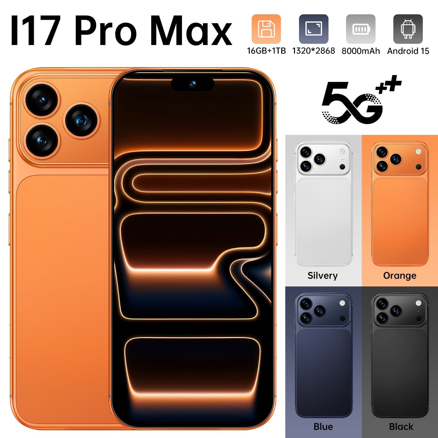 Cross-border best-selling i17 ProMax Android 3+32GB smartphone 7.3-inch large screen mobile phone manufacturer approved