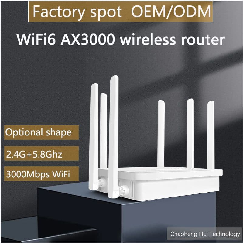 AX3000 Dual Band 2.4G/5.8G Gigabit Broadband WiFi6 Wireless Router openWRT Router Customization
