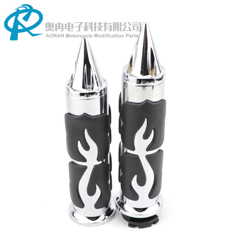 Harley Handlebar Grips Pointed Flame Grip Covers Motorcycle Accessories Universal Handlebar Rubber Motorcycle Modification Parts 25MM