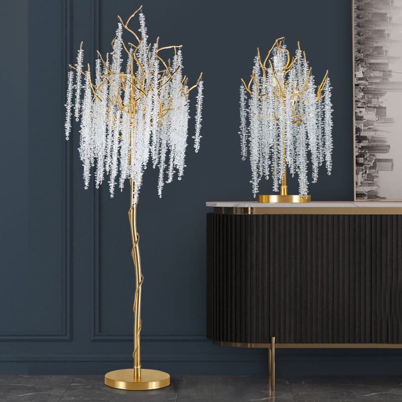 Postmodern Living Room Bedroom Bedside Lamp Light Luxury Floor Lamp Table Lamp Creative Tree Crystal Branch Art Decorative Lighting Fixtures