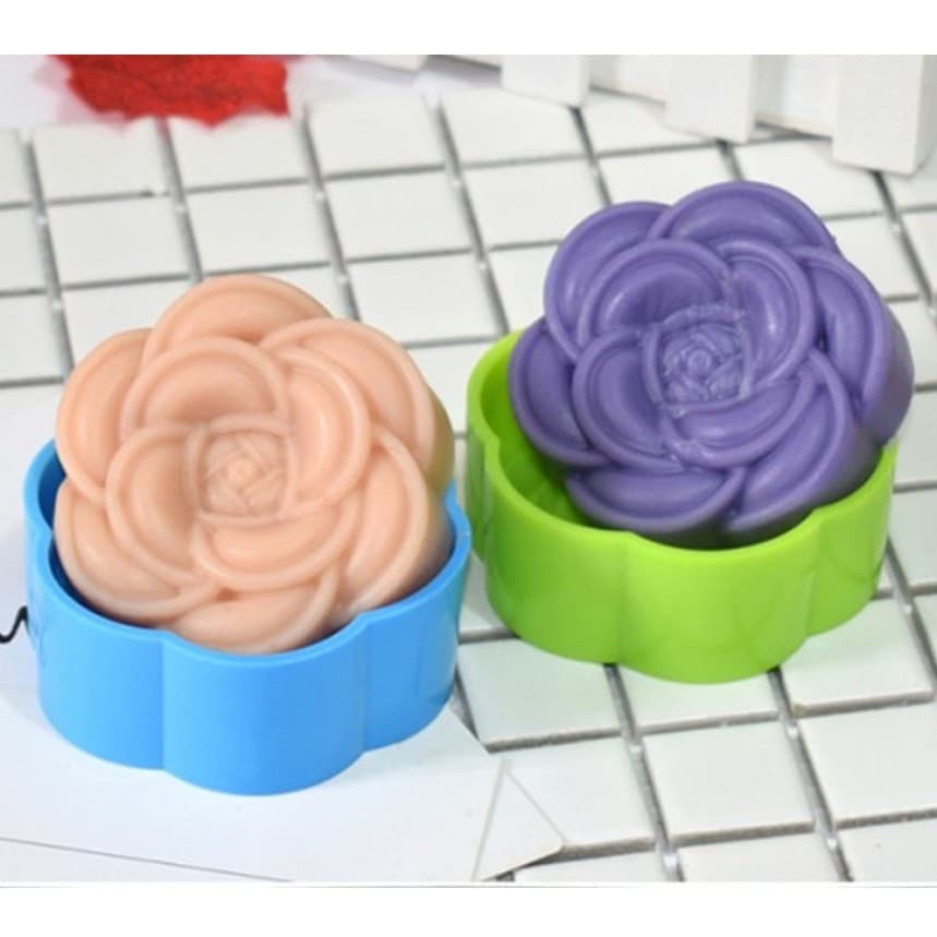 Thickened DIY Soap Silicone Mold - Flower Mold, Round Flower Mold, Candle Mold, Yields Approximately 80g Soap