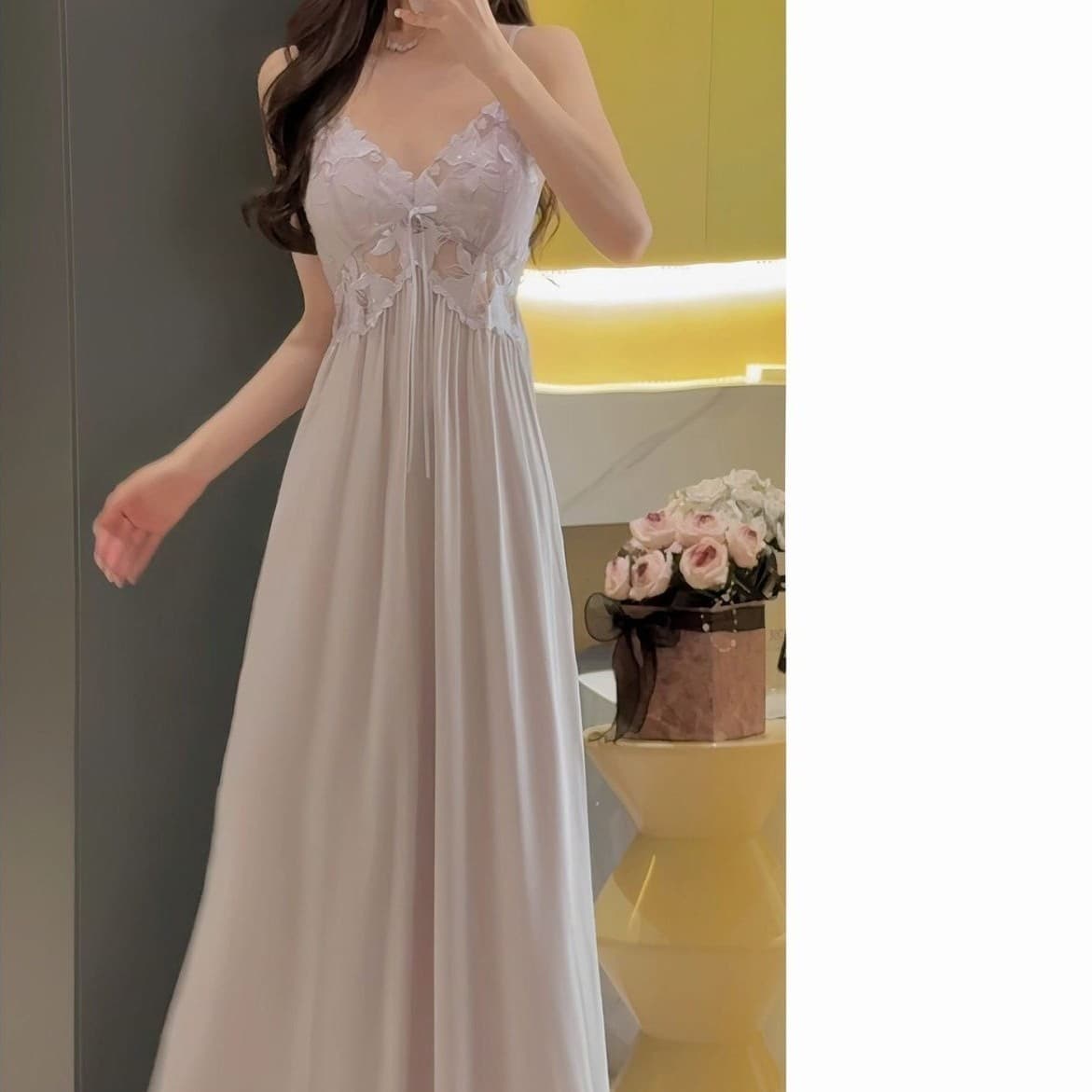 Women's Autumn/Winter Sleepwear Set: Island Fleece Thermal Lace Cutout Sexy Pure Desire Style Robe with Padded Bra and Loungewear