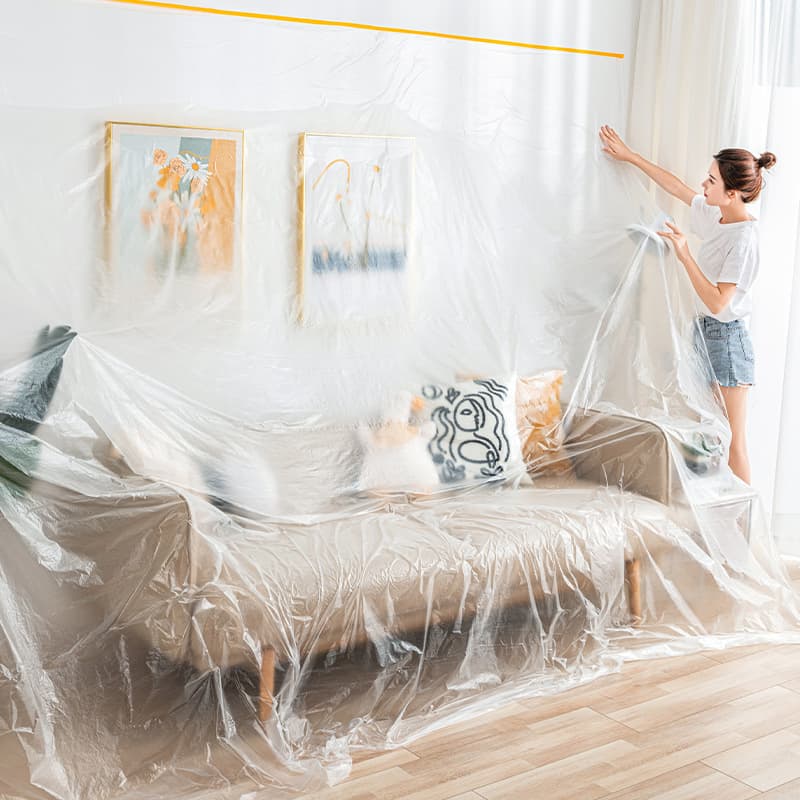 Dustproof cover, sofa dustproof film, furniture decoration disposable dustproof plastic film, dust cover cloth, household protective film