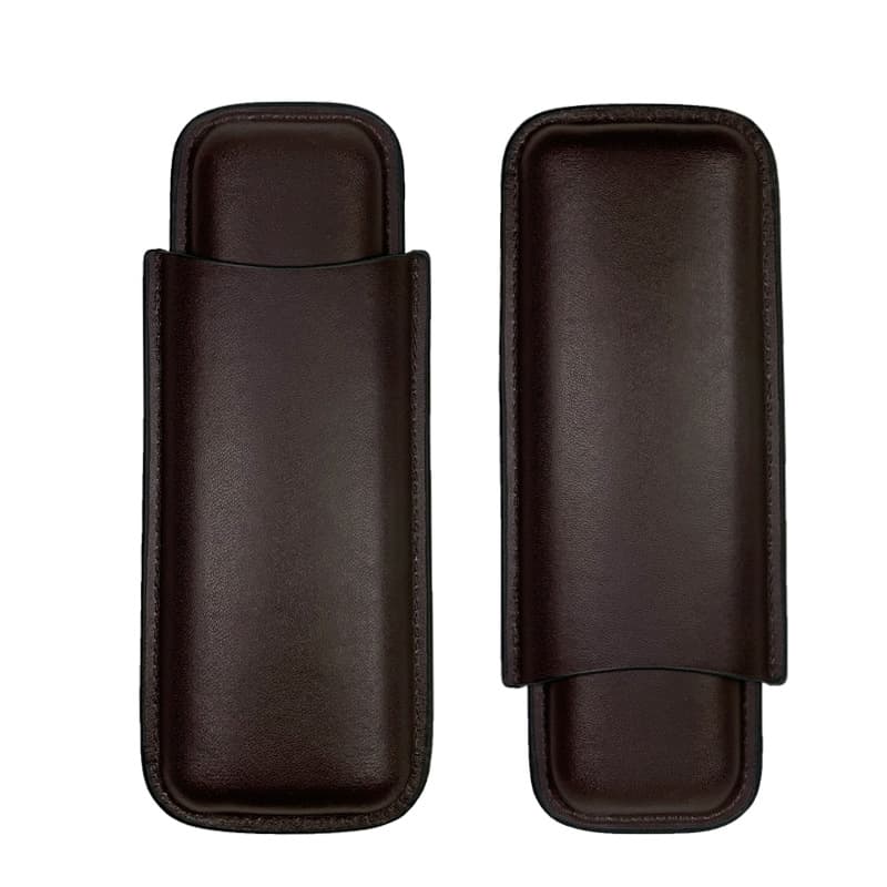 ✅In stock portable cigar case, travel pack, brown leather case, humidor, cigar barrel, cigar box