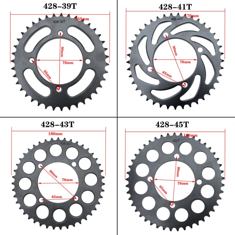 Off-road motorcycle 420/428 35 37 39 41 43 45 48 tooth sprocket rear chainring sprocket