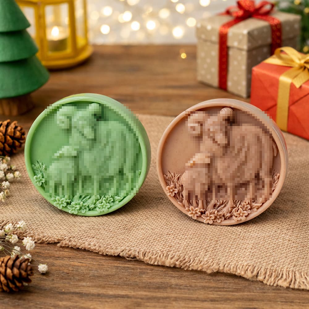 Mother and Baby Sheep Silicone Mold, Candle Mold, Epoxy Resin Aroma Plaster, Sheep Handmade Soap Mold, Cake Mold Sheep