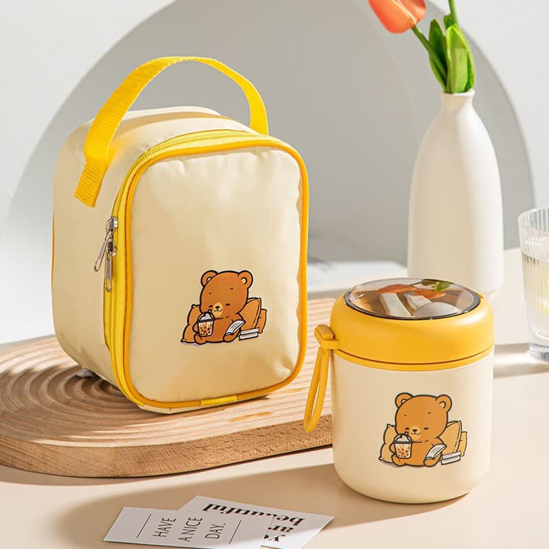 Insulated lunch box, stainless steel cup set, food-grade soup cup, can, portable lunch box, multi-functional fresh-keeping lunch box