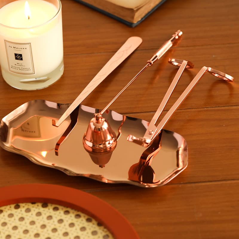 Ins Aromatherapy Candle Tools, Metal Candle Scissors Snuffer Tool Set Wick Trimmer Bell Hook Lighter Wholesale