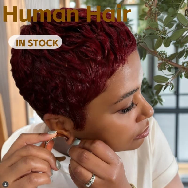 6inch Women Full Machine Made Wig human hair hot selling human hair hair set