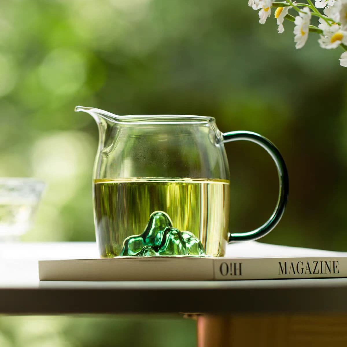 High Borosilicate Glass Color Handle Guan Shan Fairness Cup Simple Home Tea Sea Separator Even Cup Heat-Resistant Fairness Cup