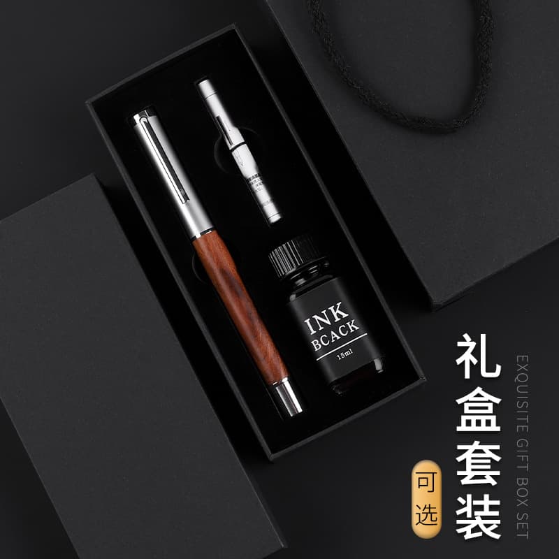 in stock wholesale 211 solid wood metal pen business advertising gifts ink sac ink pen printing LOGO