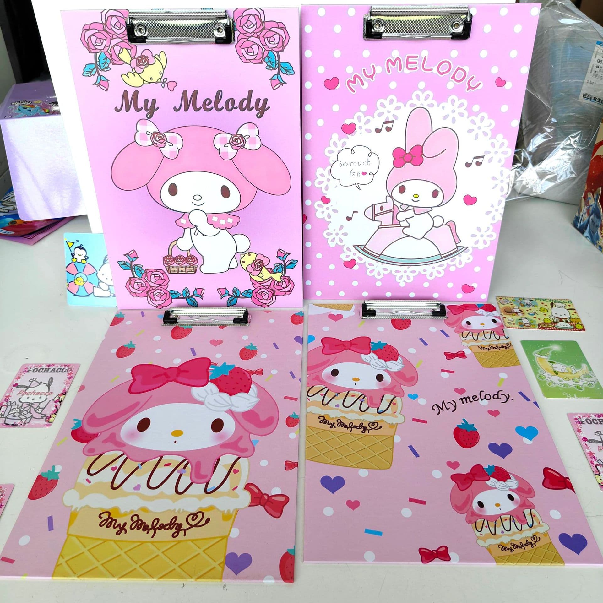 Cartoon A4 Creative Clipboard Melody Student Exam Writing Pad Sanrio Office Stationery Wholesale