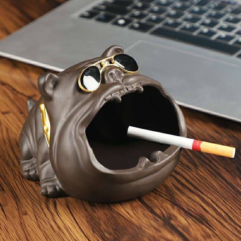 Creative Cartoon Dog Ashtray, Ins Style High Fashion, Cute, Home Office Ceramic Car Decoration