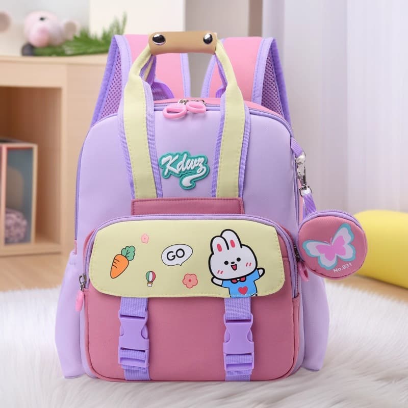 New Kindergarten Cartoon Cute School Bags for Boys and Girls Kindergarten Light Backpacks Lightweight and Burden-Reducing Children's School Bags